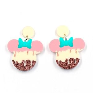 Minnie Mouse Ice Cream Earrings